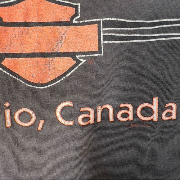 Vintage Harley-Davidson thunder bay Canada Mens faded medium tank top - Picture 12 of 16